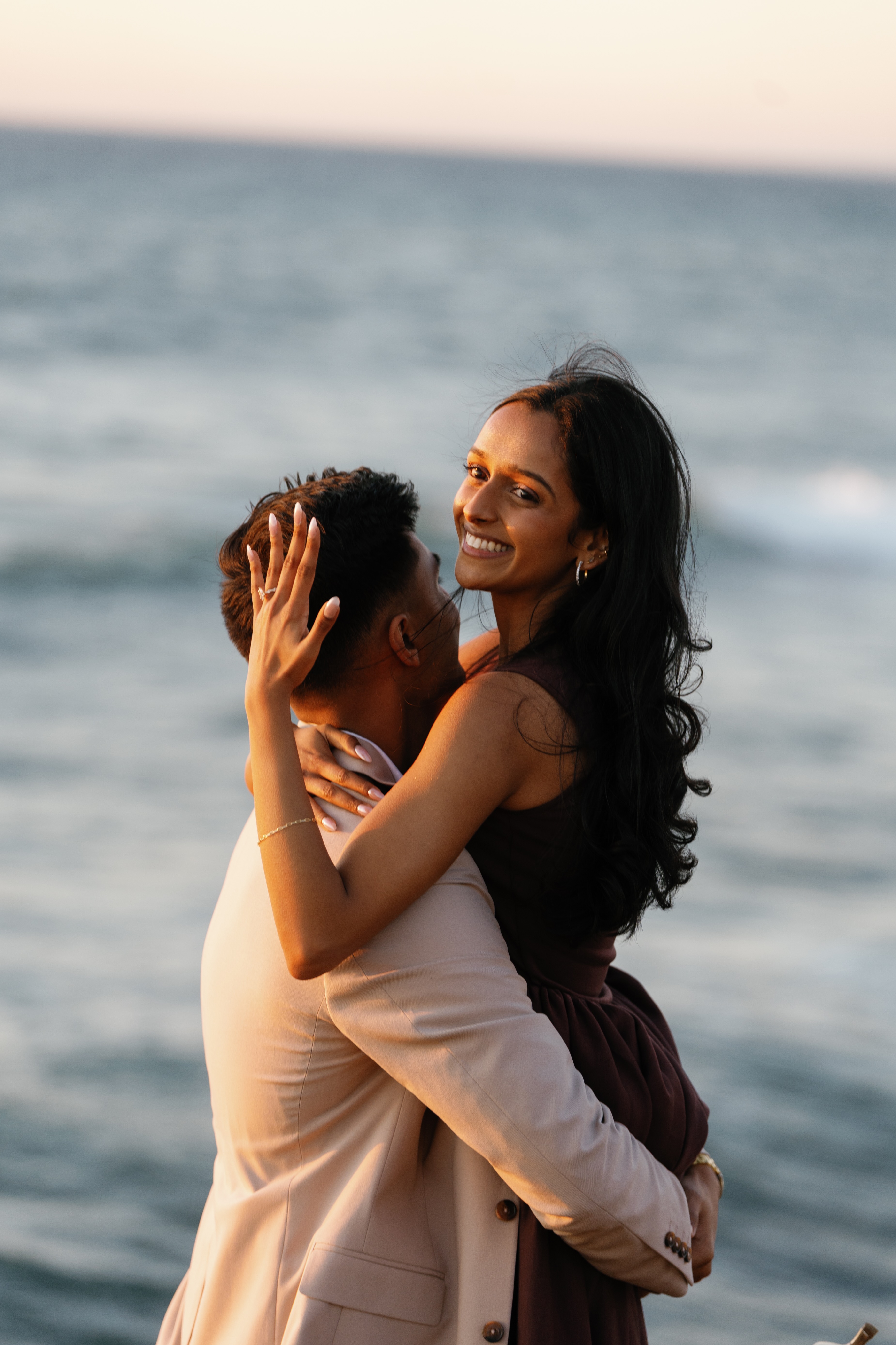 Sunset proposal photos on the San Diego coastline